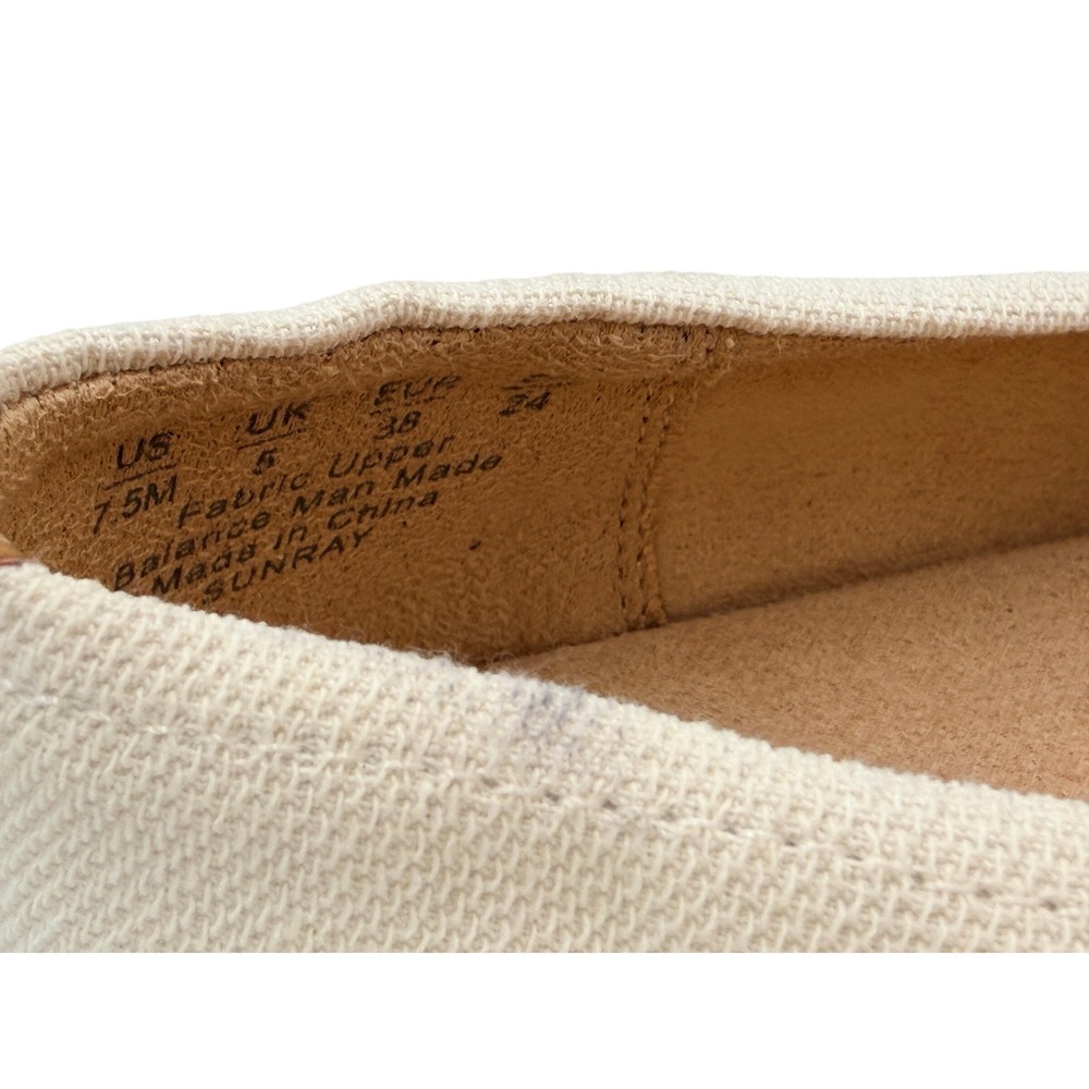 Dr. Scholl's Cream‎ Canvas Espadrille Spring Loafer Slip-on Women's 7.5 M Jute - Picture 5 of 14